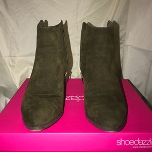 Half suede half leather booties!